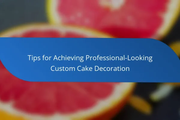 Tips for Achieving Professional-Looking Custom Cake Decoration