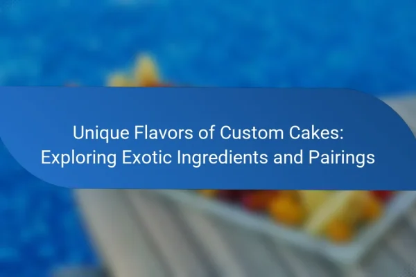 Unique Flavors of Custom Cakes: Exploring Exotic Ingredients and Pairings